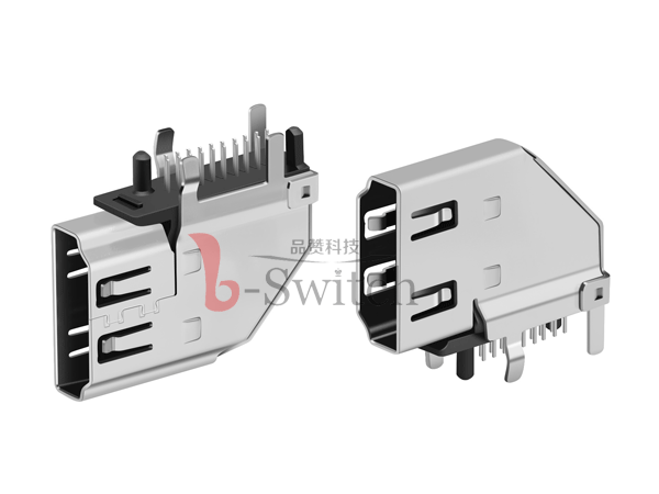 侧立式19pin HDMI AF母座