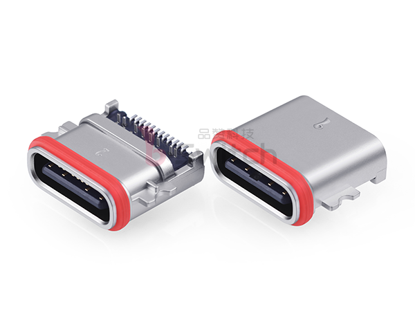 沉板防水24Pin Type C母座