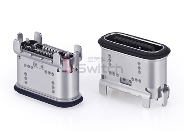 防水IP68 立贴16pin Type C母座