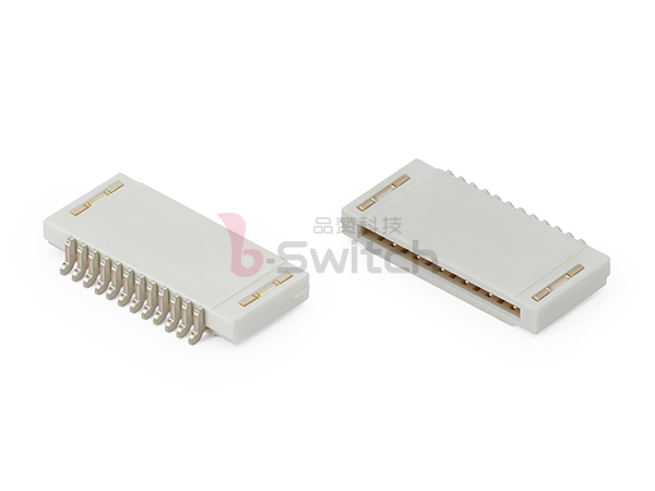 0.5mm Pitch H1.25mm 无锁扣 双面接 卧贴